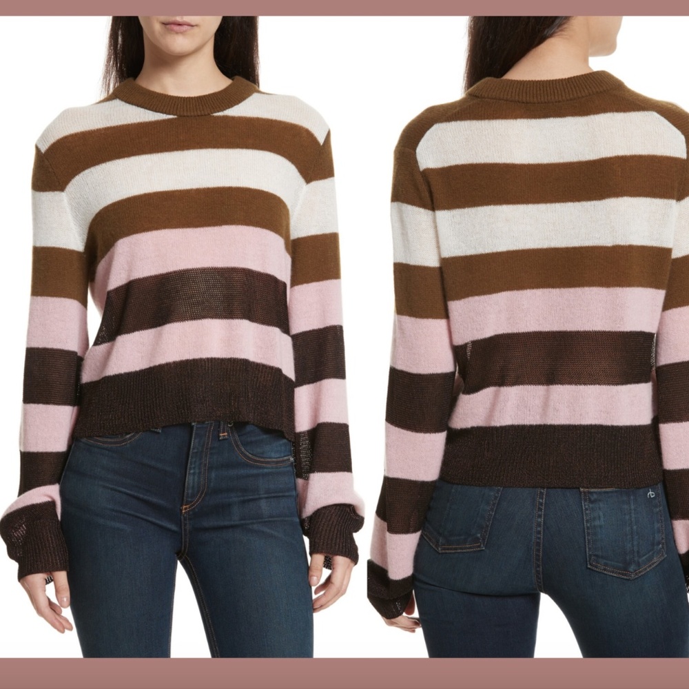 NWD $395 Rag & Bone Annika Stripe Sweater large
